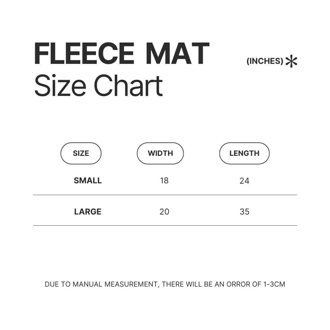 Fleece Mat Size Chart - Jujutsu Kaisen AU Store
