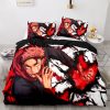 Anime Jujutsu Kaisen Duvet Cover Cartoon Bedding Sets Itadori Yuji Bed Set Quilt Comforter Covers Home 2 - Jujutsu Kaisen AU Shop