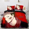 Anime Jujutsu Kaisen Duvet Cover Cartoon Bedding Sets Itadori Yuji Bed Set Quilt Comforter Covers Home 5 - Jujutsu Kaisen AU Shop