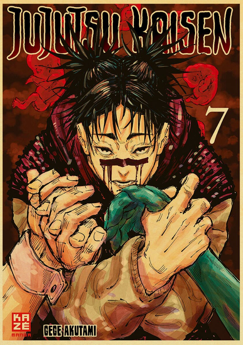 Anime Jujutsu Kaisen Posters Kraft Paper Vintage Poster Wall Art Painting Study Home Living Room Decoration 13 - Jujutsu Kaisen AU Store