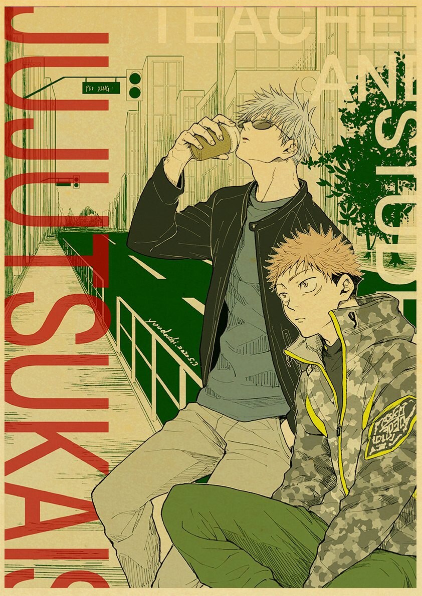 Anime Jujutsu Kaisen Posters Kraft Paper Vintage Poster Wall Art Painting Study Home Living Room Decoration 42 - Jujutsu Kaisen AU Store