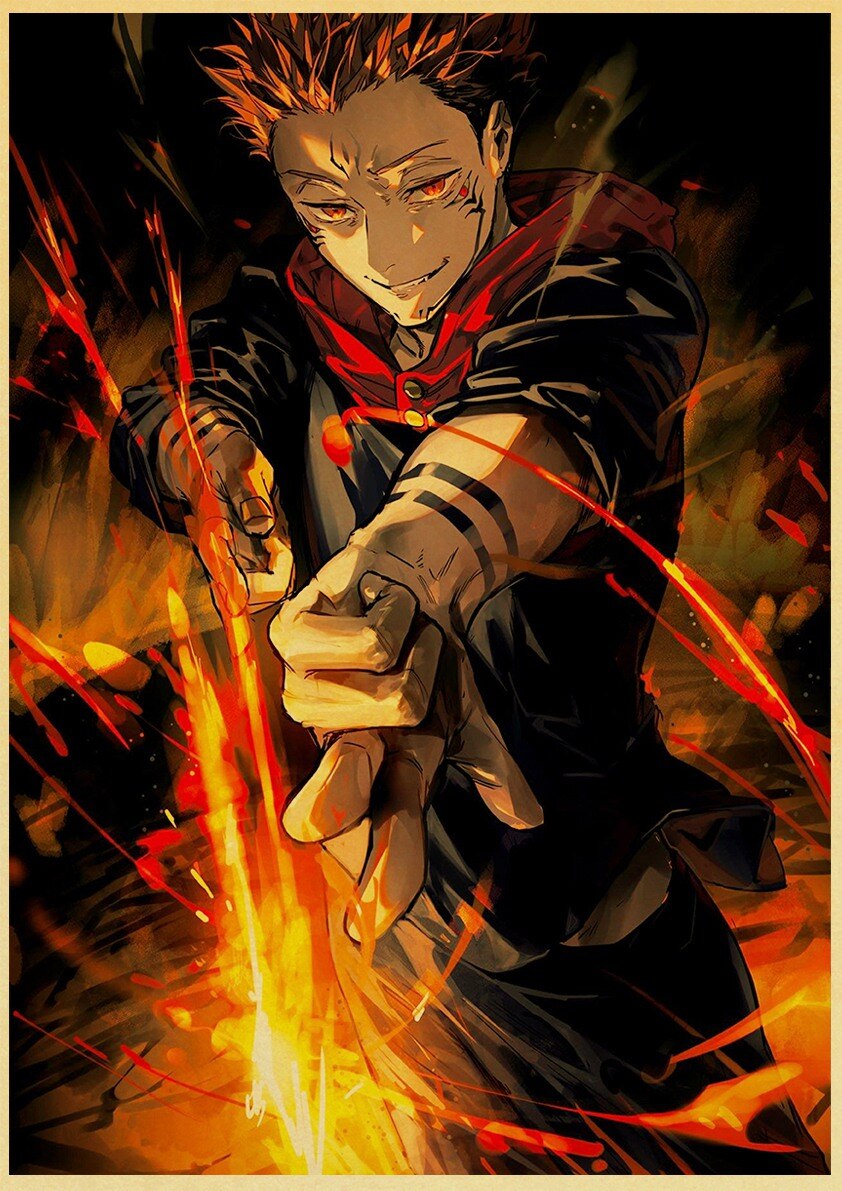 Anime Jujutsu Kaisen Posters Kraft Paper Vintage Poster Wall Art Painting Study Home Living Room Decoration 43 - Jujutsu Kaisen AU Store
