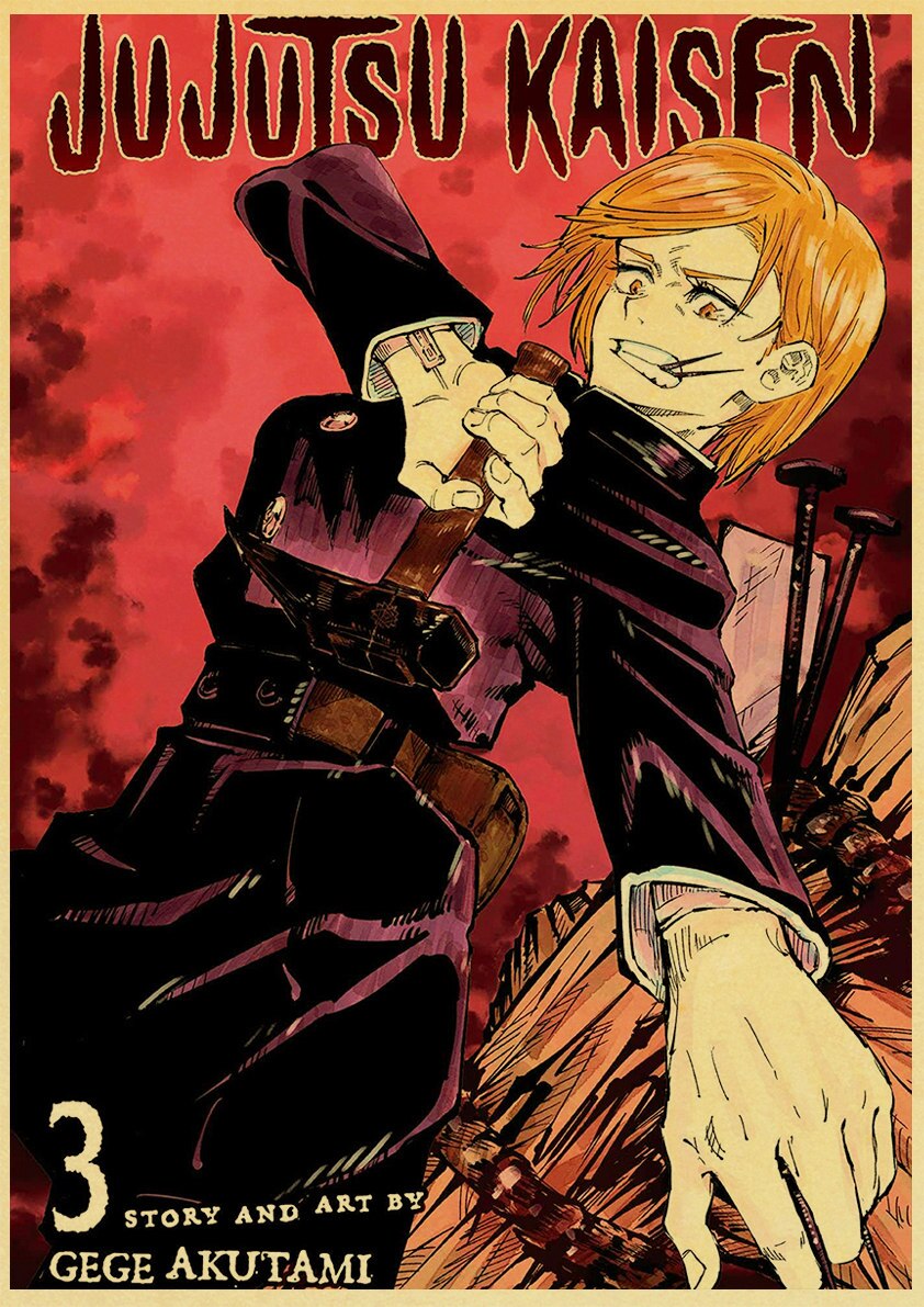 Anime Jujutsu Kaisen Posters Kraft Paper Vintage Poster Wall Art Painting Study Home Living Room Decoration 5 - Jujutsu Kaisen AU Store
