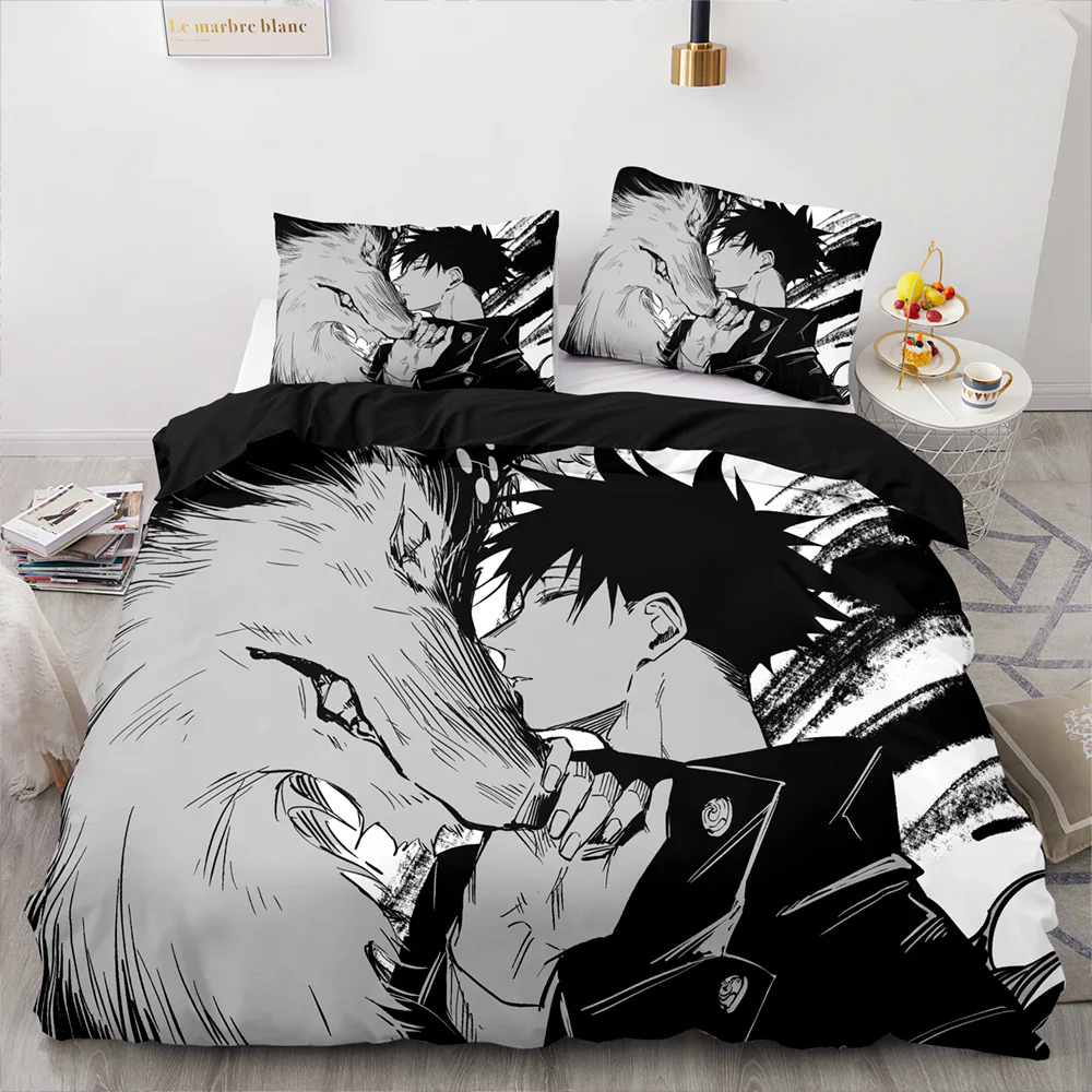 Anime Jujutsu Kaisen Satoru Gojo Bedding Set Boys Girls Twin Queen Size Duvet Cover Pillowcase Bed 2 - Jujutsu Kaisen AU Store