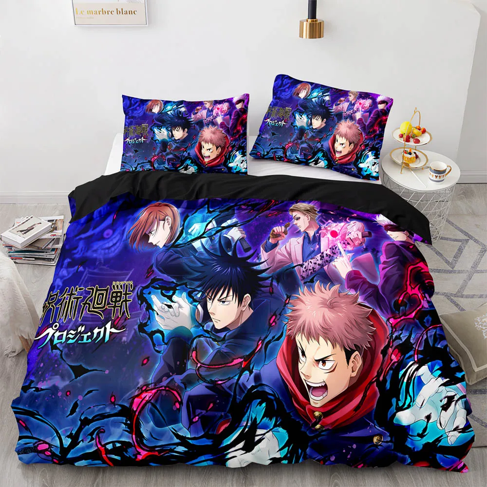 Anime Jujutsu Kaisen Satoru Gojo Bedding Set Boys Girls Twin Queen Size Duvet Cover Pillowcase Bed 3 - Jujutsu Kaisen AU Store