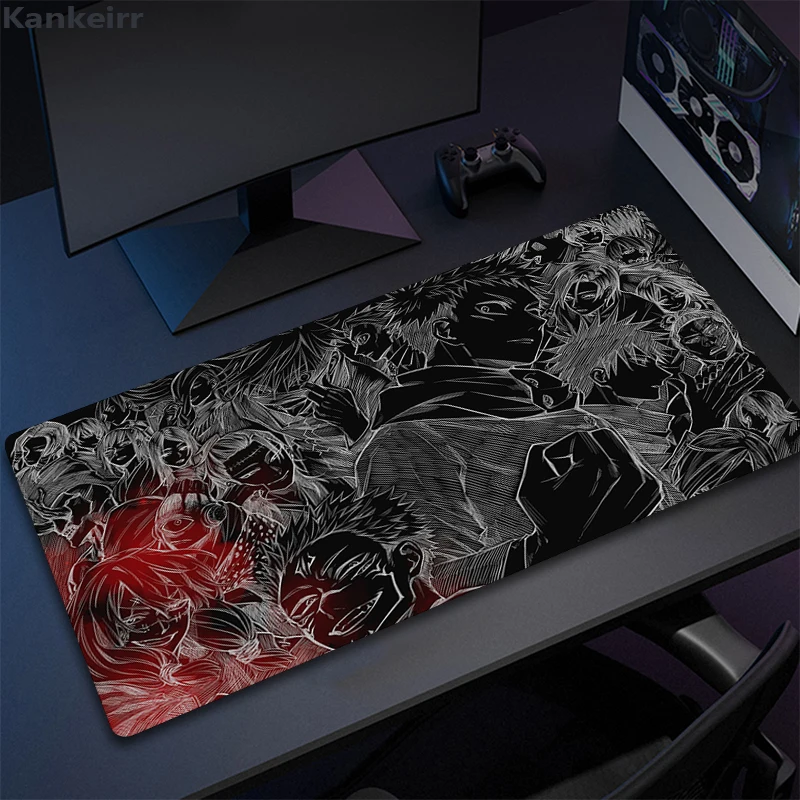 Gaming Mouse Pad Gamer Large Home Keyboard Pad Mouse Mat MousePads Anime Jujutsu Kaisen Anti slip 10 - Jujutsu Kaisen AU Store