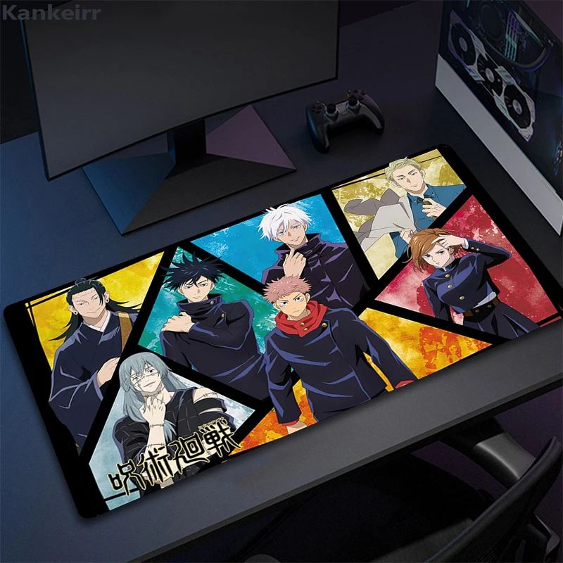 Gaming Mouse Pad Gamer Large Home Keyboard Pad Mouse Mat MousePads Anime Jujutsu Kaisen Anti slip 20 - Jujutsu Kaisen AU Store