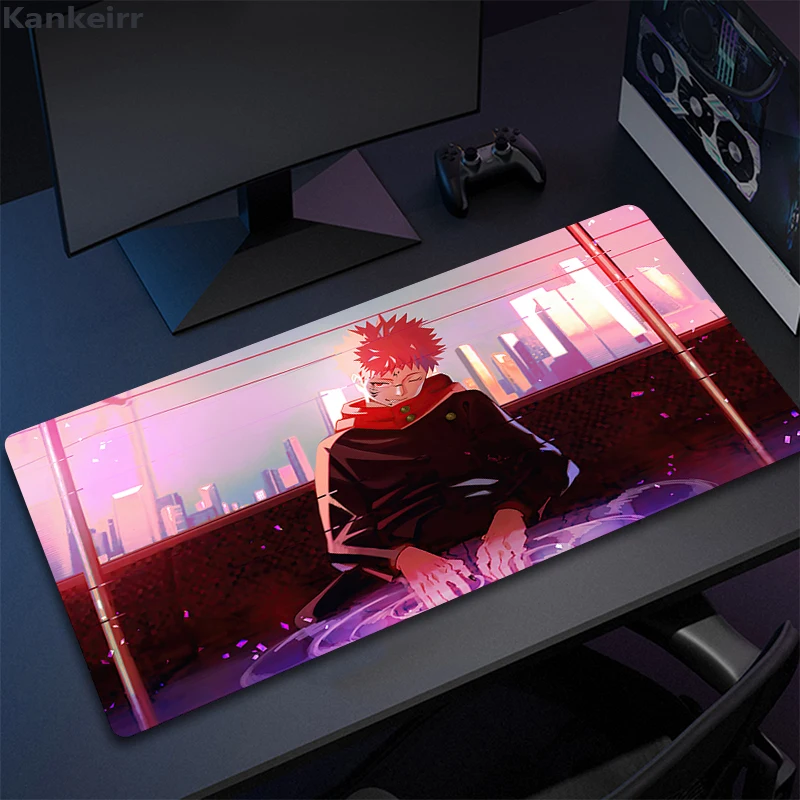 Gaming Mouse Pad Gamer Large Home Keyboard Pad Mouse Mat MousePads Anime Jujutsu Kaisen Anti slip 32 - Jujutsu Kaisen AU Store