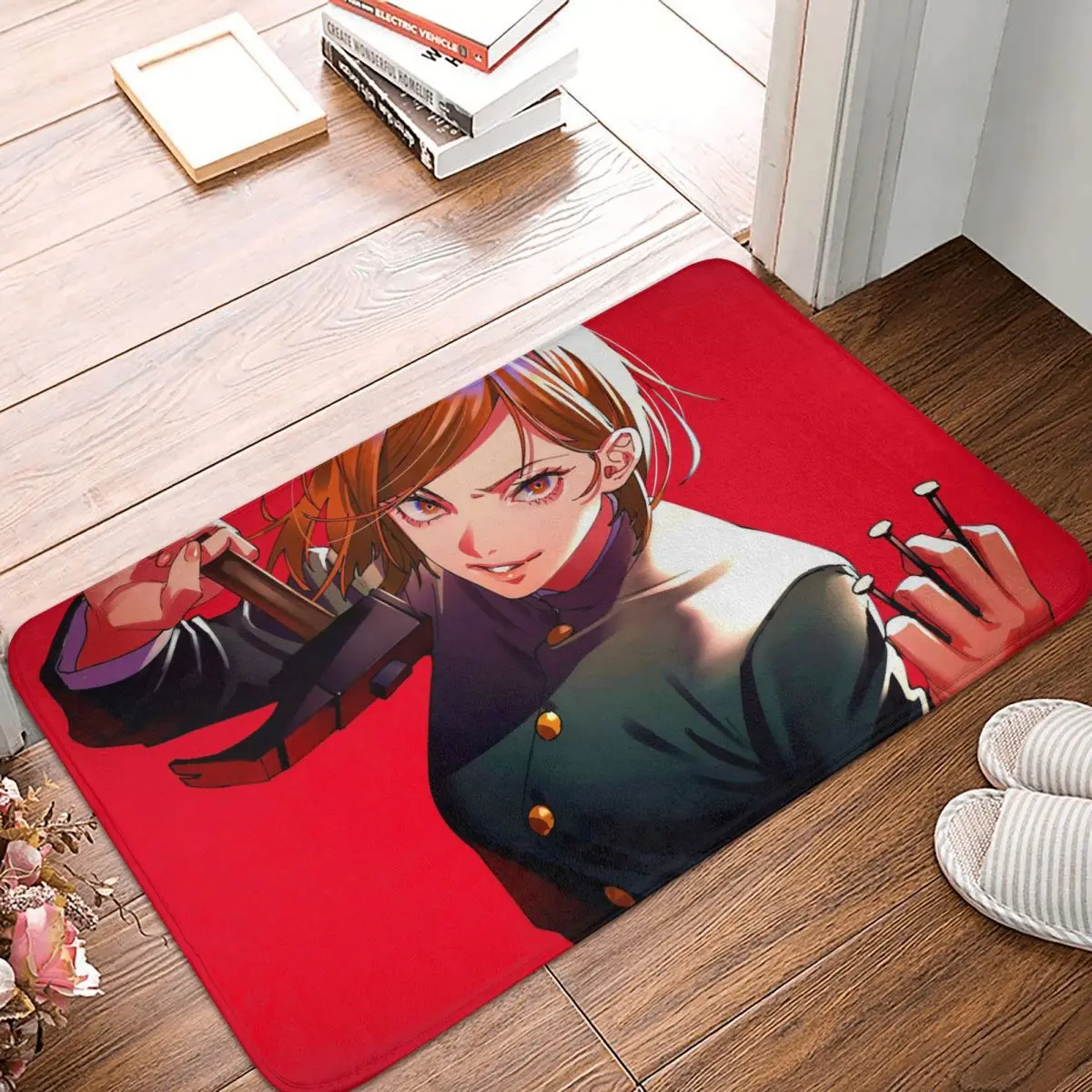 Jujutsu Kaisen Anime Bedroom Mat Anime Girl Doormat Flannel Carpet Entrance Door Rug Home Decoration - Jujutsu Kaisen AU Store