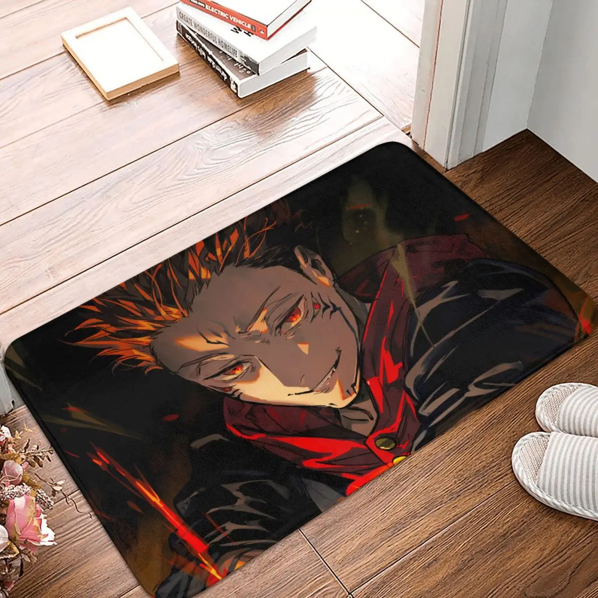 Jujutsu Kaisen Anime Bedroom Mat Sukuna Doormat Flannel Carpet Outdoor Rug Home Decoration - Jujutsu Kaisen AU Store