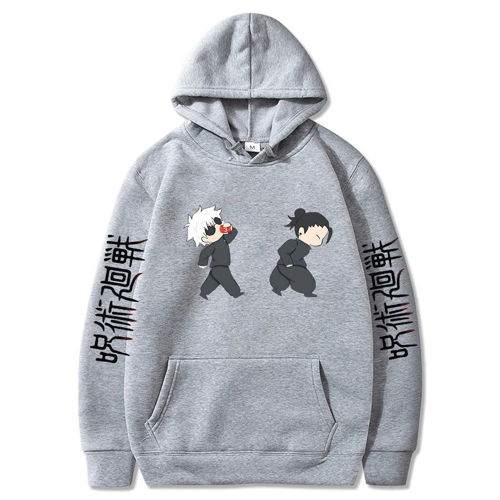 Jujutsu Kaisen Anime Hoodies Cartoon Satoru Gojo Cute Print Men Women Pullovers Autumn Winter Casual Plus 2 - Jujutsu Kaisen AU Store