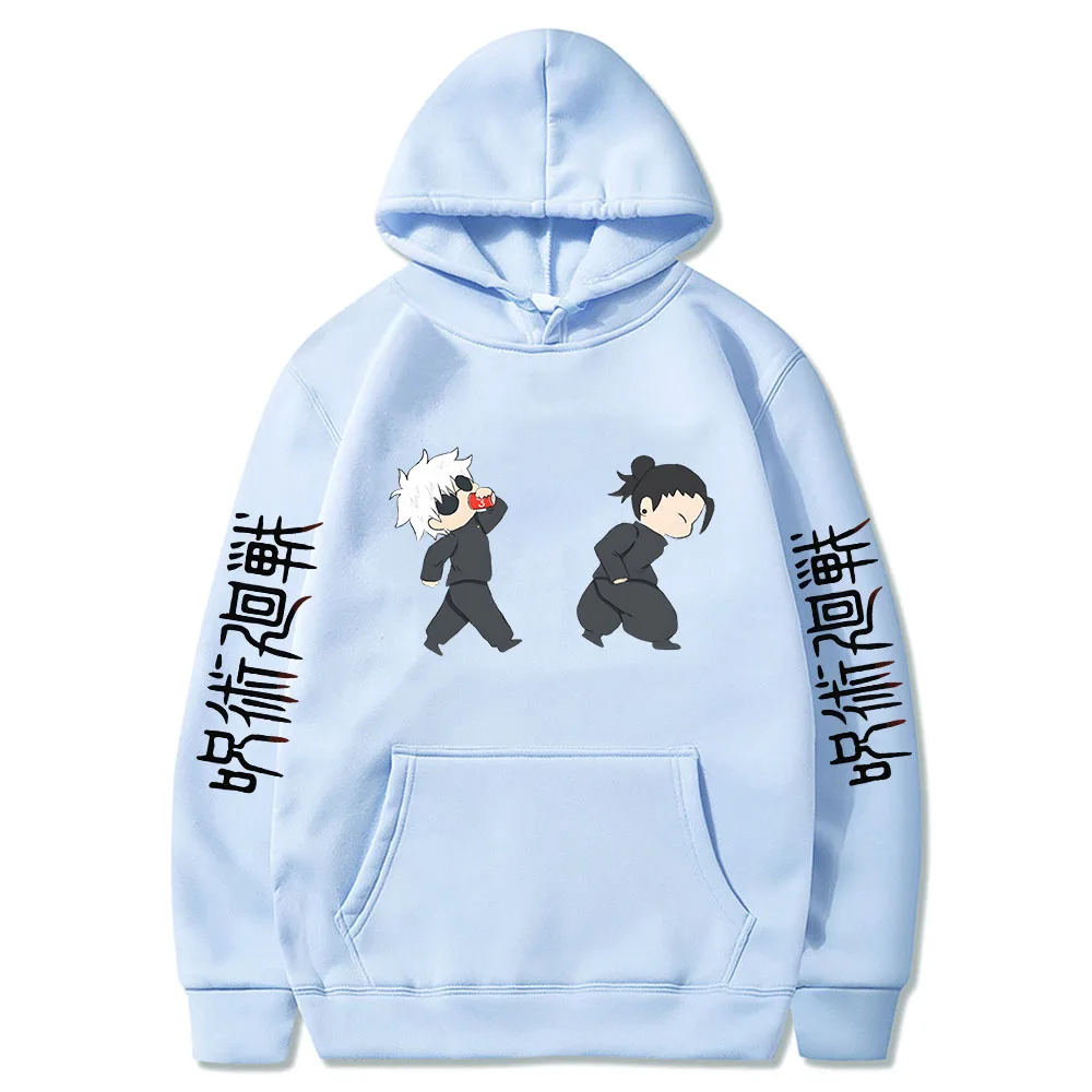 Jujutsu Kaisen Anime Hoodies Cartoon Satoru Gojo Cute Print Men Women Pullovers Autumn Winter Casual Plus 5 - Jujutsu Kaisen AU Store