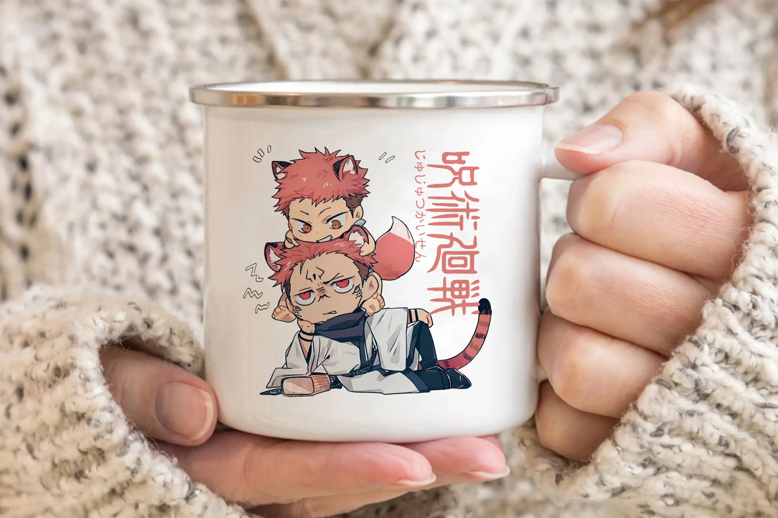 Jujutsu Kaisen Enamelled cup Coffee Mug 11oz Fun Ceramic Coffee Tea Cocoa Cup Handle Tea Drink 1 scaled - Jujutsu Kaisen AU Shop