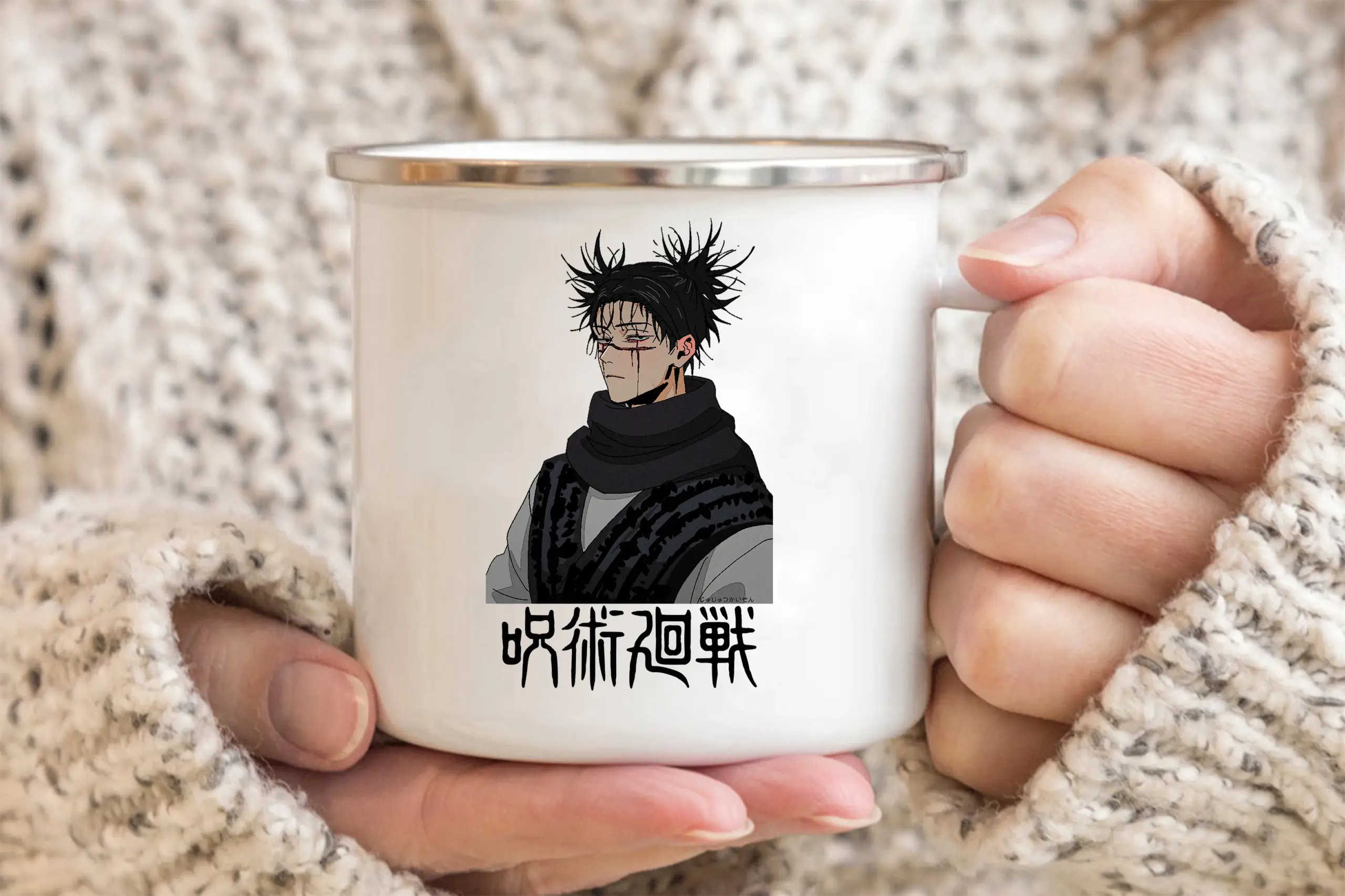 Jujutsu Kaisen Enamelled cup Coffee Mug 11oz Fun Ceramic Coffee Tea Cocoa Cup Handle Tea Drink 2 scaled - Jujutsu Kaisen AU Shop