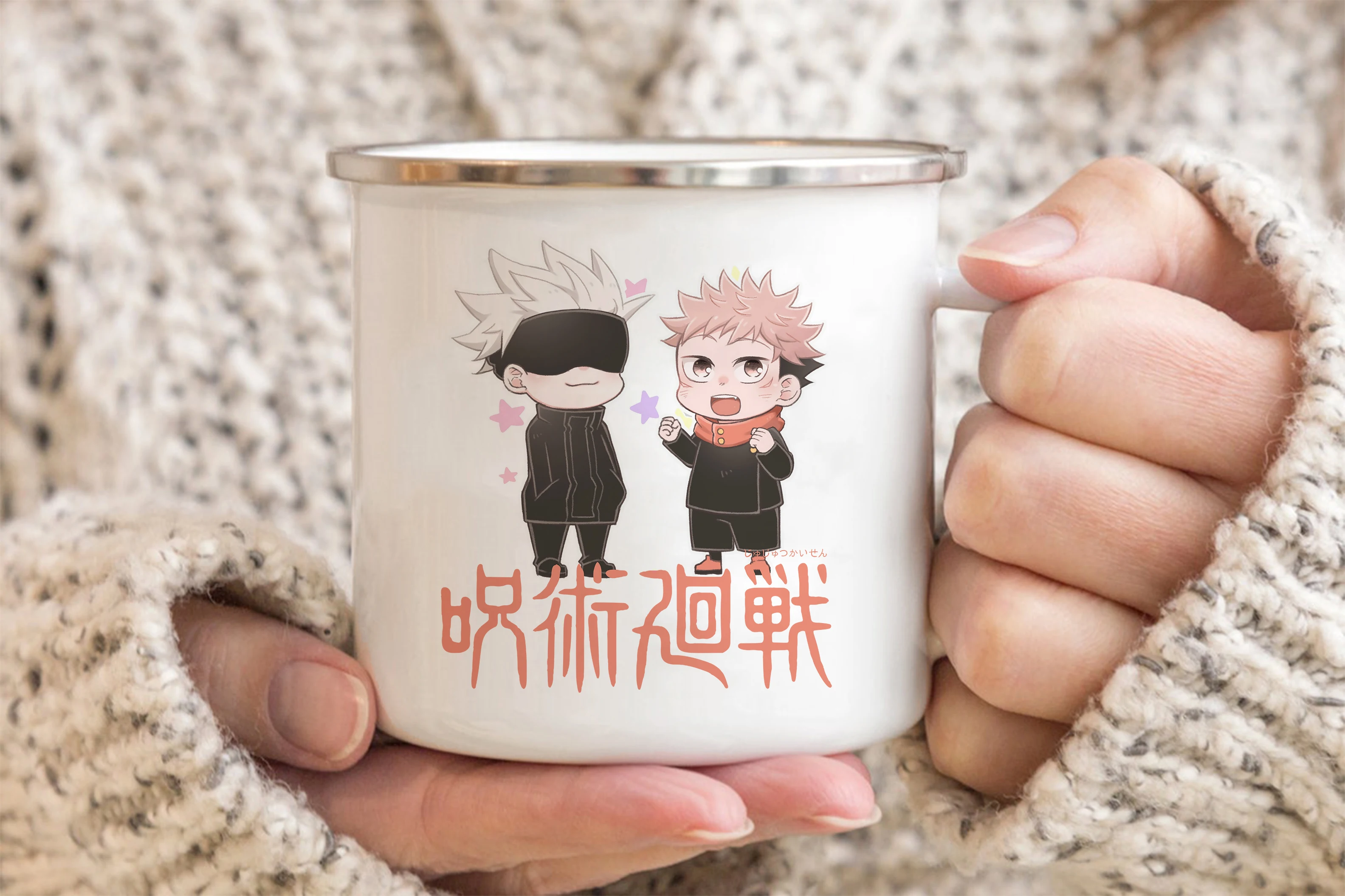 Jujutsu Kaisen Enamelled cup Coffee Mug 11oz Fun Ceramic Coffee Tea Cocoa Cup Handle Tea Drink 3 - Jujutsu Kaisen AU Store