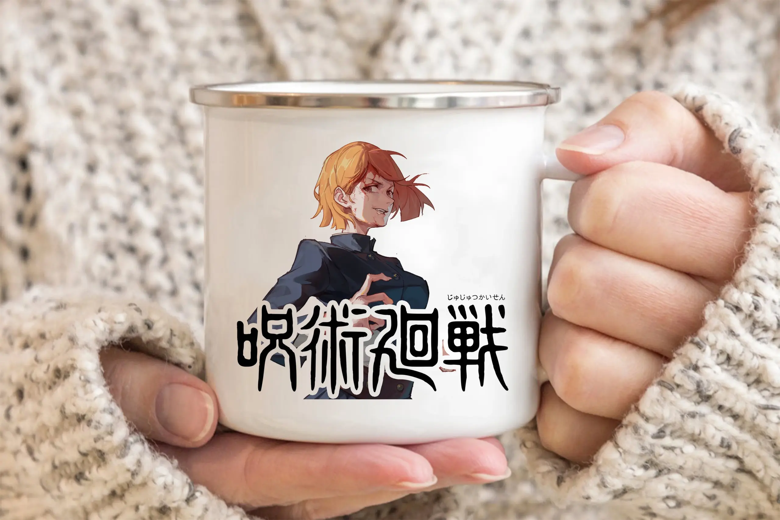 Jujutsu Kaisen Enamelled cup Coffee Mug 11oz Fun Ceramic Coffee Tea Cocoa Cup Handle Tea Drink 4 scaled - Jujutsu Kaisen AU Shop