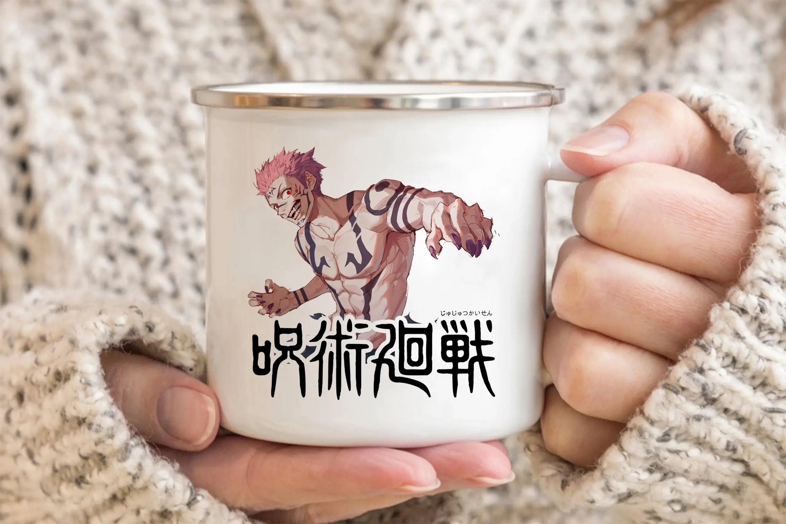 Jujutsu Kaisen Enamelled cup Coffee Mug 11oz Fun Ceramic Coffee Tea Cocoa Cup Handle Tea Drink 6 scaled - Jujutsu Kaisen AU Shop