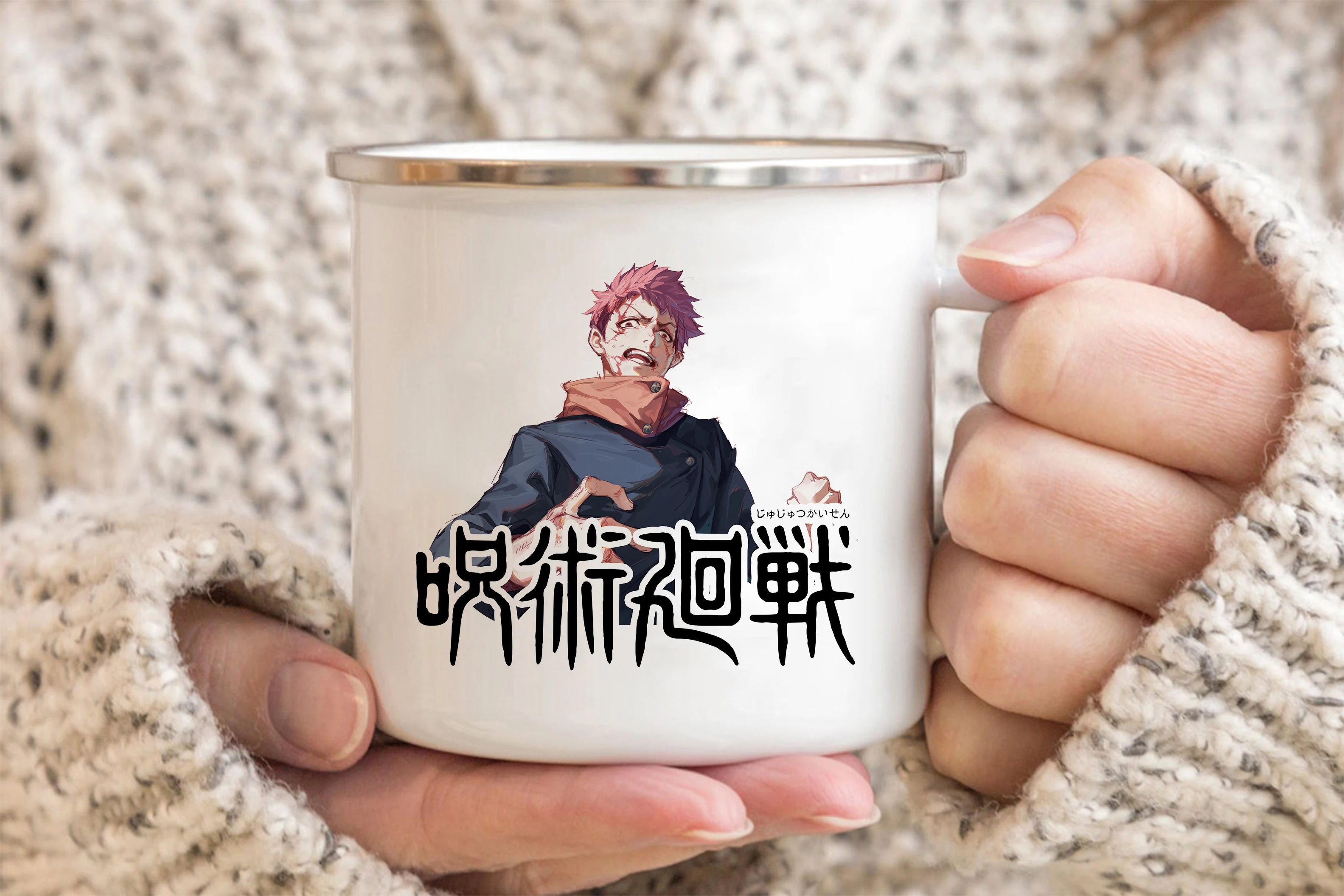 Jujutsu Kaisen Enamelled cup Coffee Mug 11oz Fun Ceramic Coffee Tea Cocoa Cup Handle Tea Drink 7 - Jujutsu Kaisen AU Store