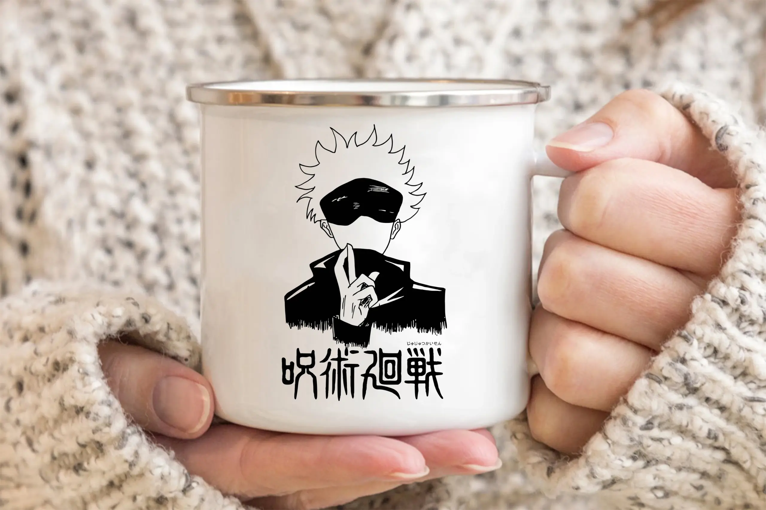 Jujutsu Kaisen Enamelled cup Coffee Mug 11oz Fun Ceramic Coffee Tea Cocoa Cup Handle Tea Drink 9 scaled - Jujutsu Kaisen AU Shop