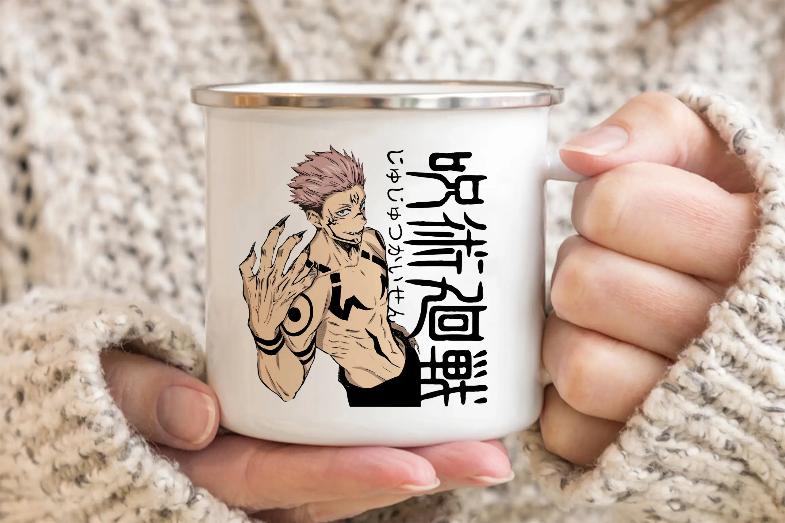Jujutsu Kaisen Enamelled cup Coffee Mug 11oz Fun Ceramic Coffee Tea Cocoa Cup Handle Tea Drink scaled - Jujutsu Kaisen AU Shop