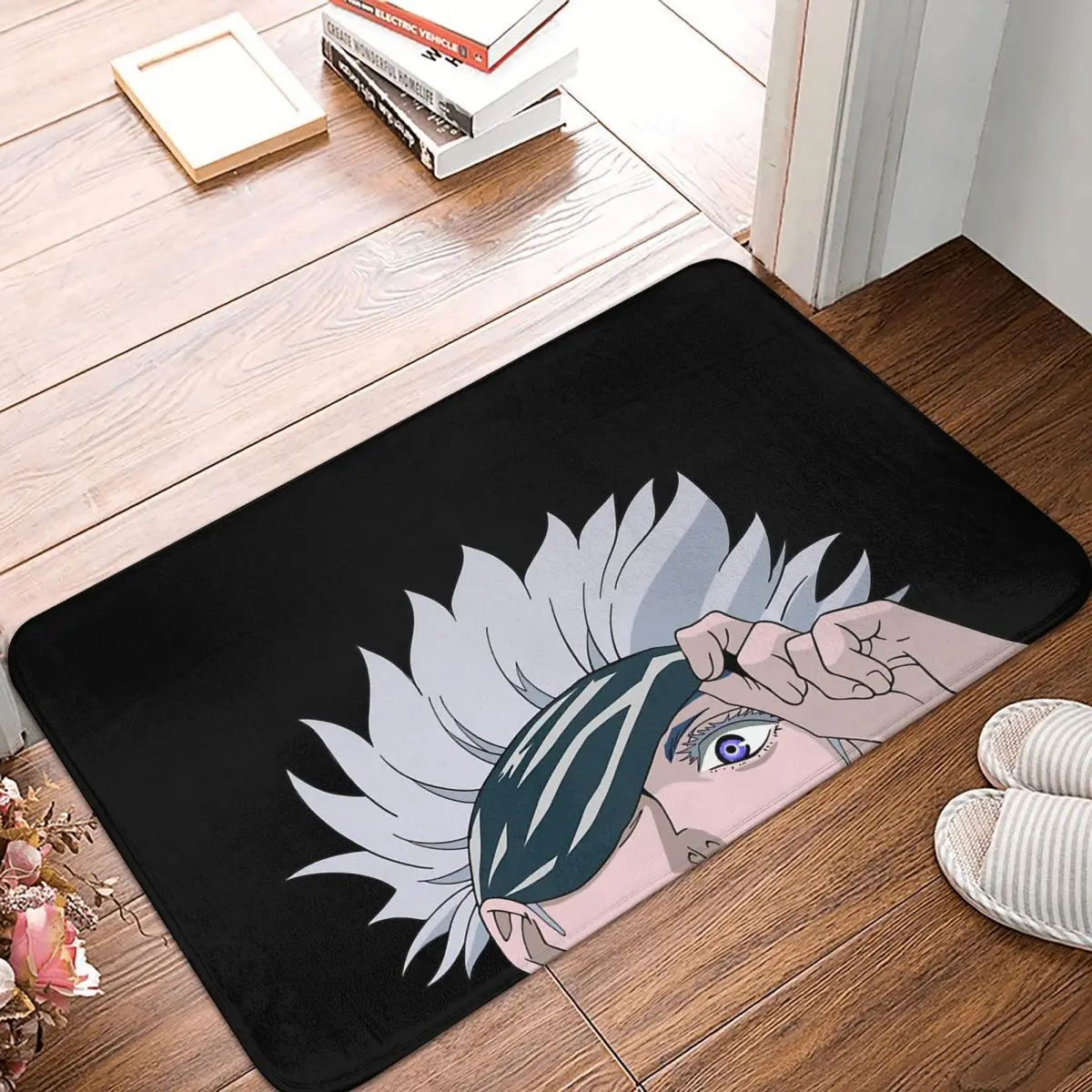 Jujutsu Kaisen Fushiguro Megumi Fantasy Anime Non slip Doormat Peeking Bath Kitchen Mat Prayer Carpet Home - Jujutsu Kaisen AU Store