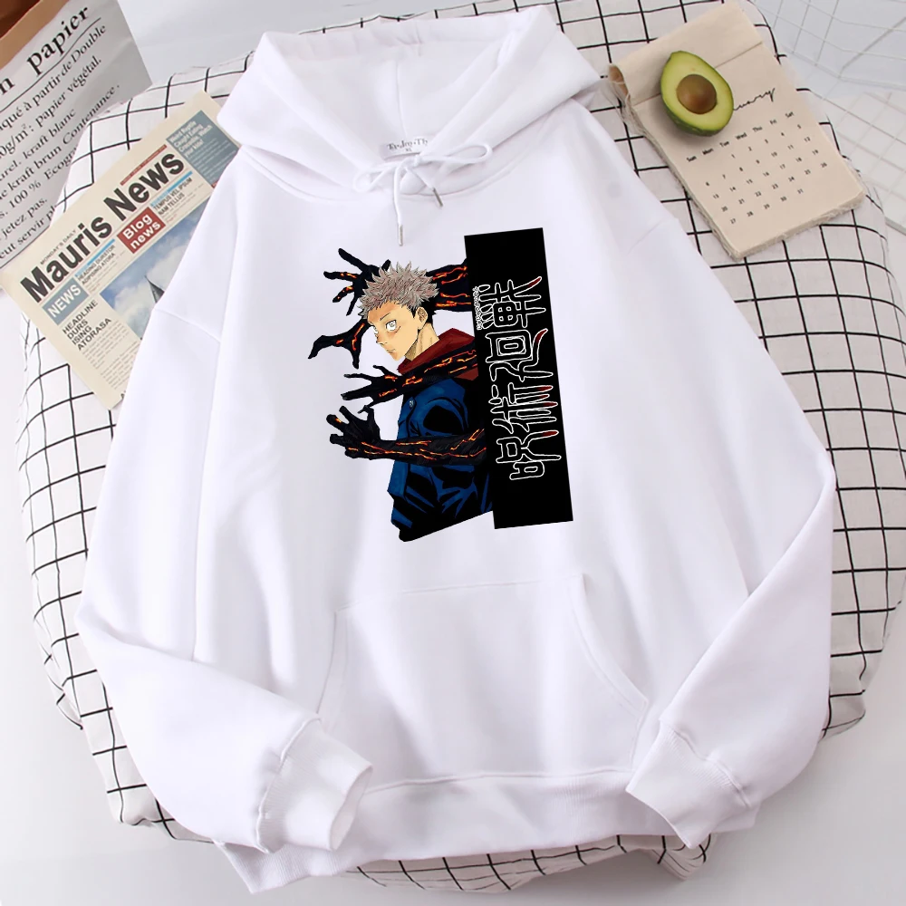 Jujutsu Kaisen Itadori Yuuji Anime Prints Hoodie Male Cartoons Oversize Hoody Fashion Casual Sweatshirt Autumn Warm 1 - Jujutsu Kaisen AU Store