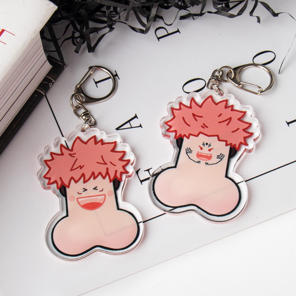 Jujutsu Kaisen Keychains Anime Cosplay Yuji Itadori Gojo Satoru Fushiguro Megumi Funny Keyrings 1 - Jujutsu Kaisen AU Store