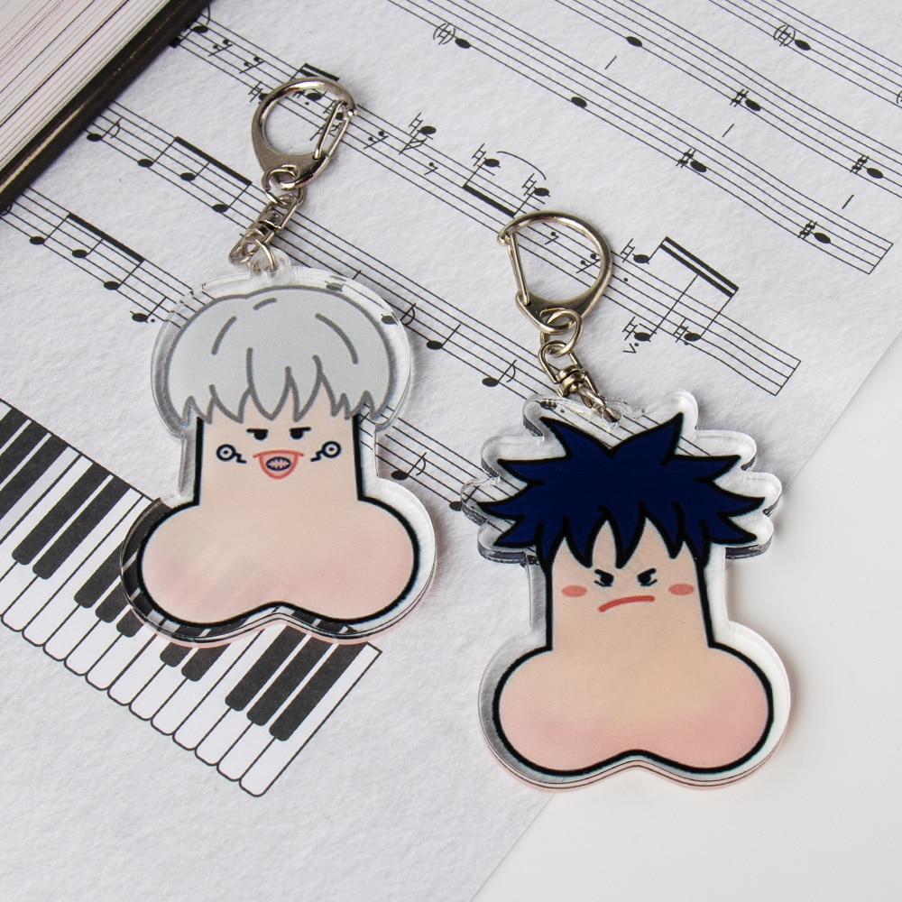 Jujutsu Kaisen Keychains Anime Cosplay Yuji Itadori Gojo Satoru Fushiguro Megumi Funny Keyrings 2 - Jujutsu Kaisen AU Store