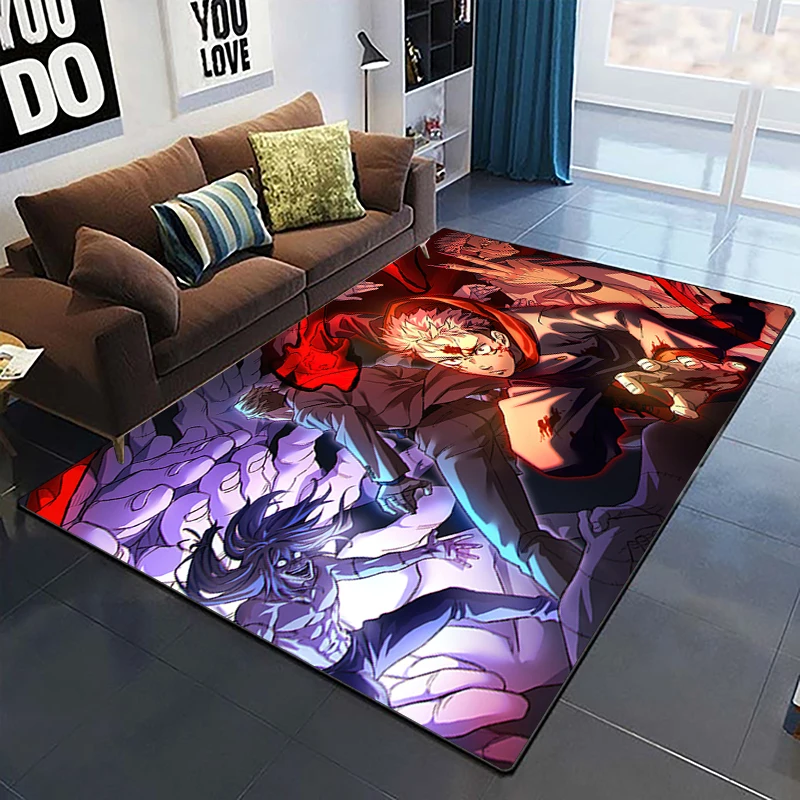 Jujutsu Kaisen anime cartoon printed area carpet Living room Bedroom floor mat Kitchen Non slip Matte 16 - Jujutsu Kaisen AU Store