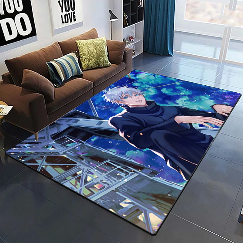 Jujutsu Kaisen anime cartoon printed area carpet Living room Bedroom floor mat Kitchen Non slip Matte 21 - Jujutsu Kaisen AU Store