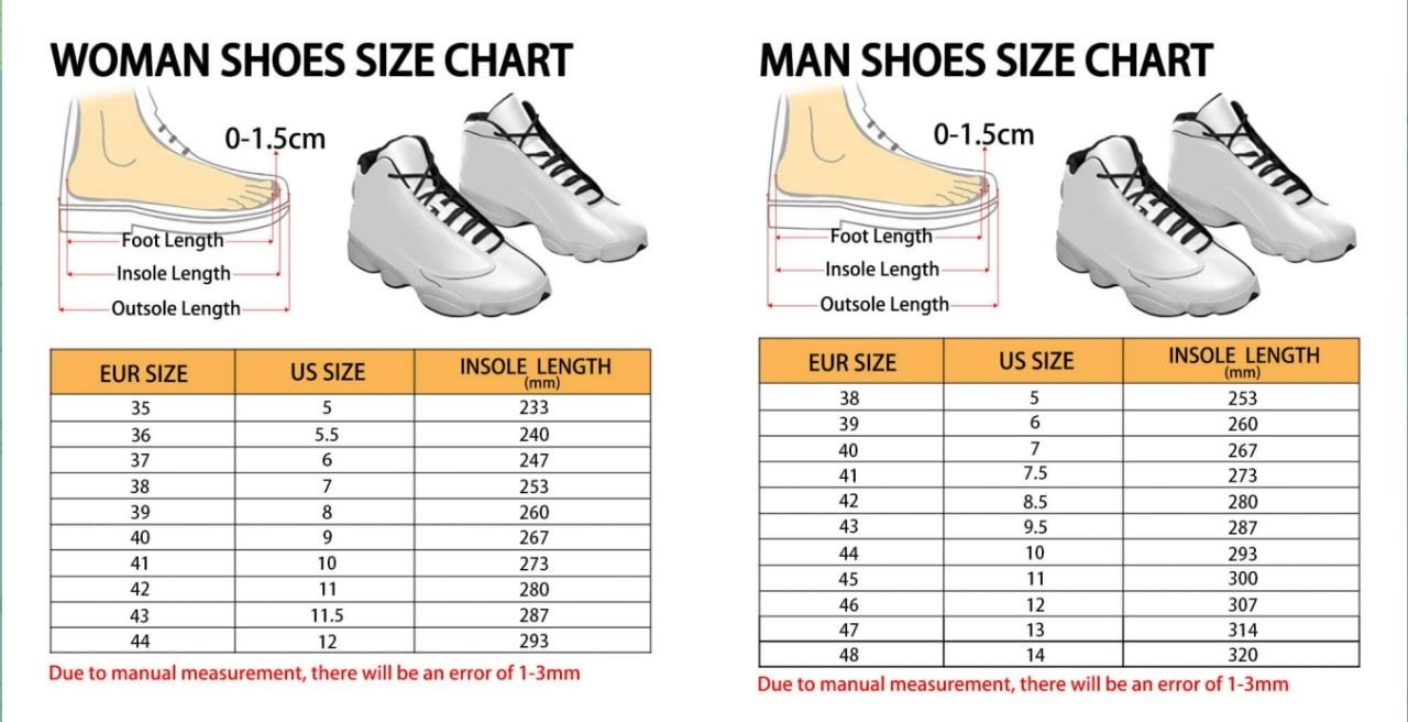 Air Jordan 13 Shoes Size Chart - Jujutsu Kaisen AU Shop