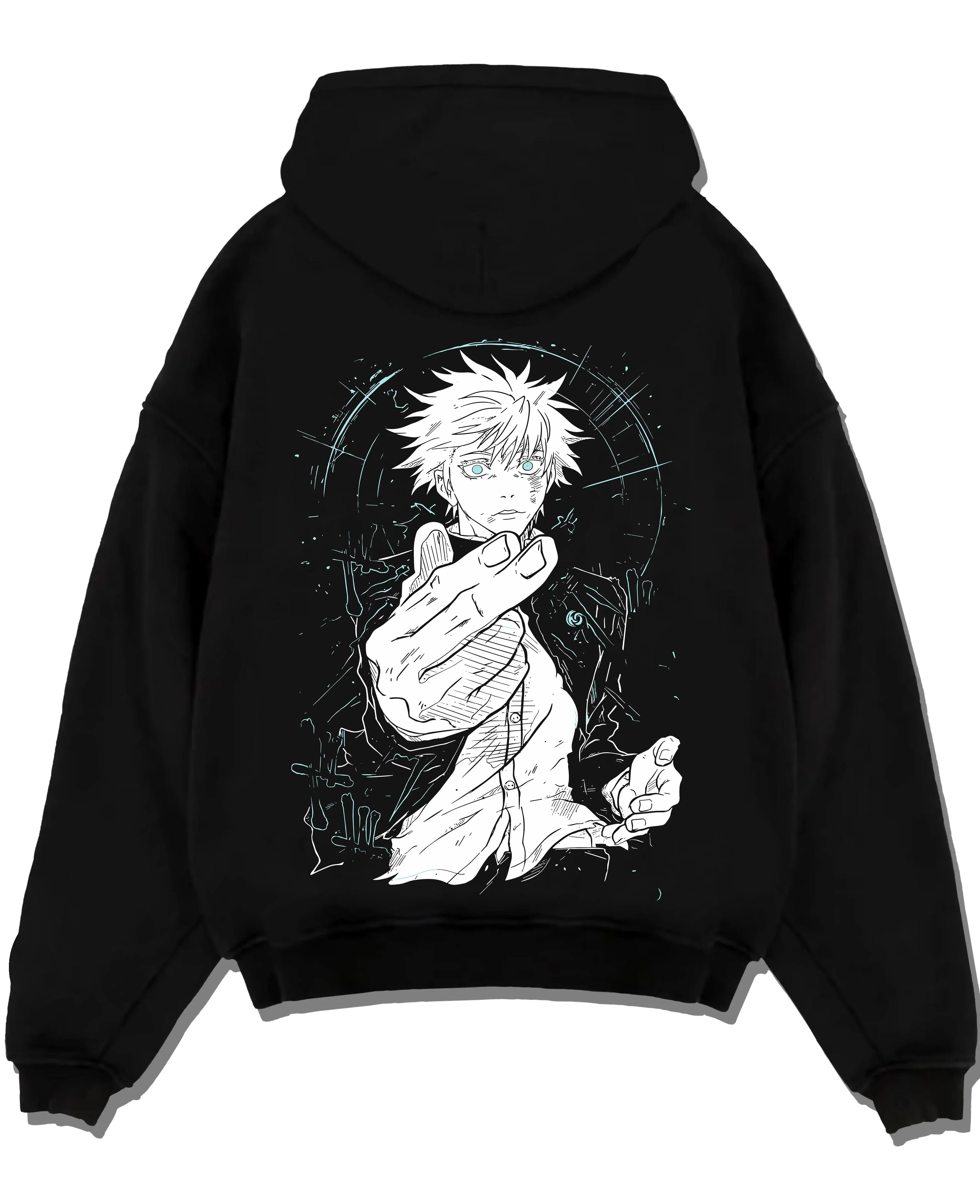 GOJODE A.black hoodie flat back design - Jujutsu Kaisen AU Shop