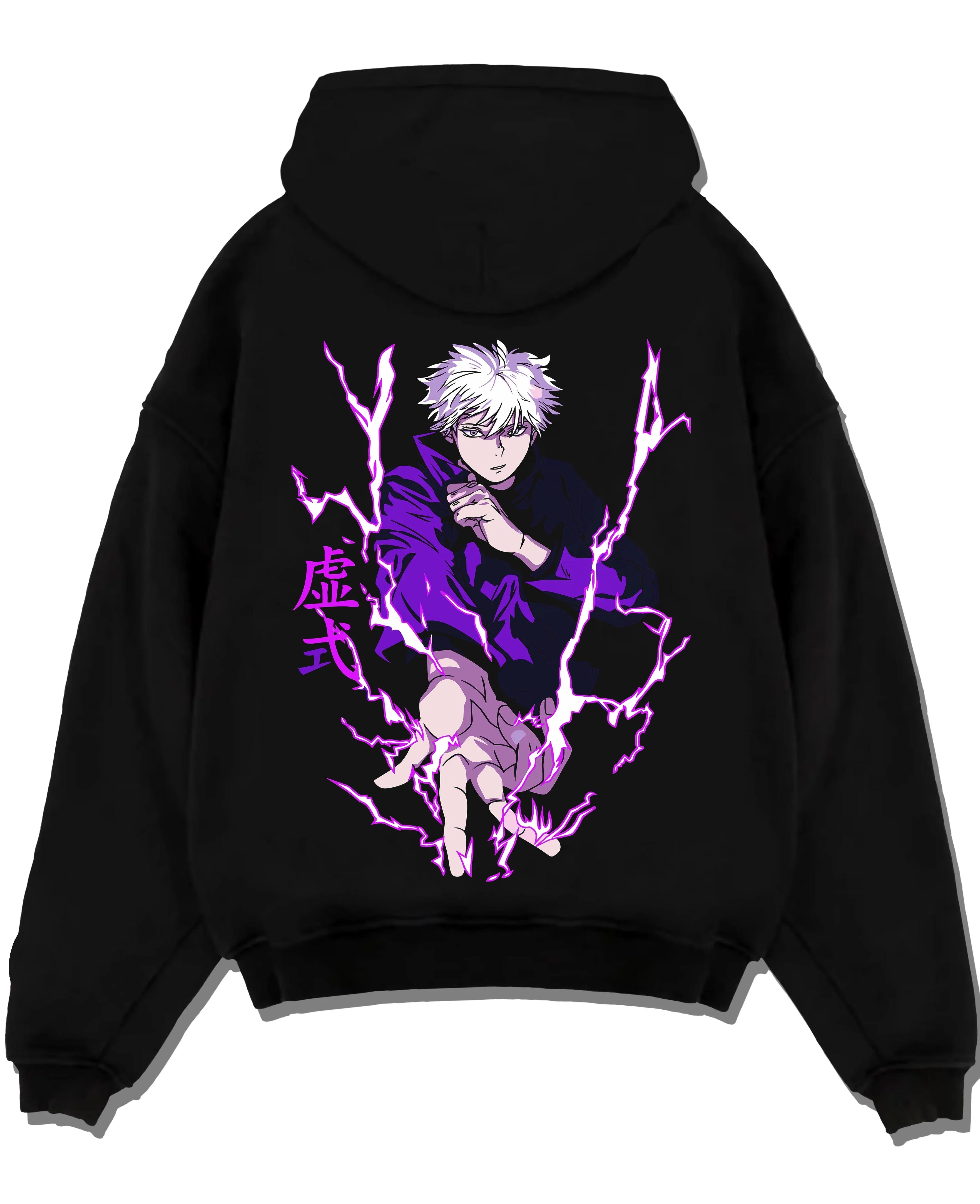 GOJOVD A.black hoodie flat back design - Jujutsu Kaisen AU Shop