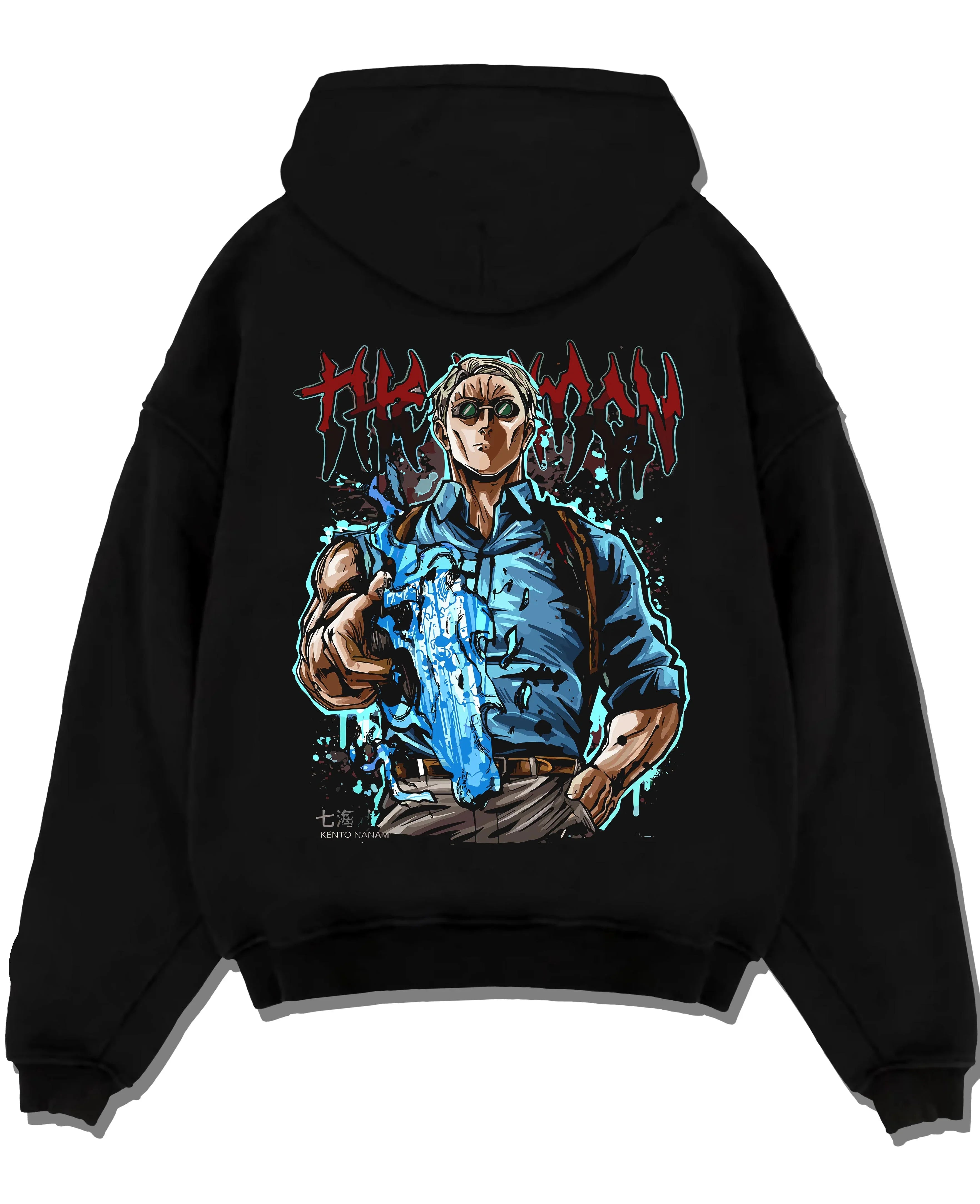 GRD1NN A.black hoodie flat back design - Jujutsu Kaisen AU Shop
