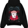 ITADCEG A.black hoodie flat back design - Jujutsu Kaisen AU Shop