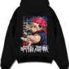 ITADPHR A.black hoodie flat back design - Jujutsu Kaisen AU Shop
