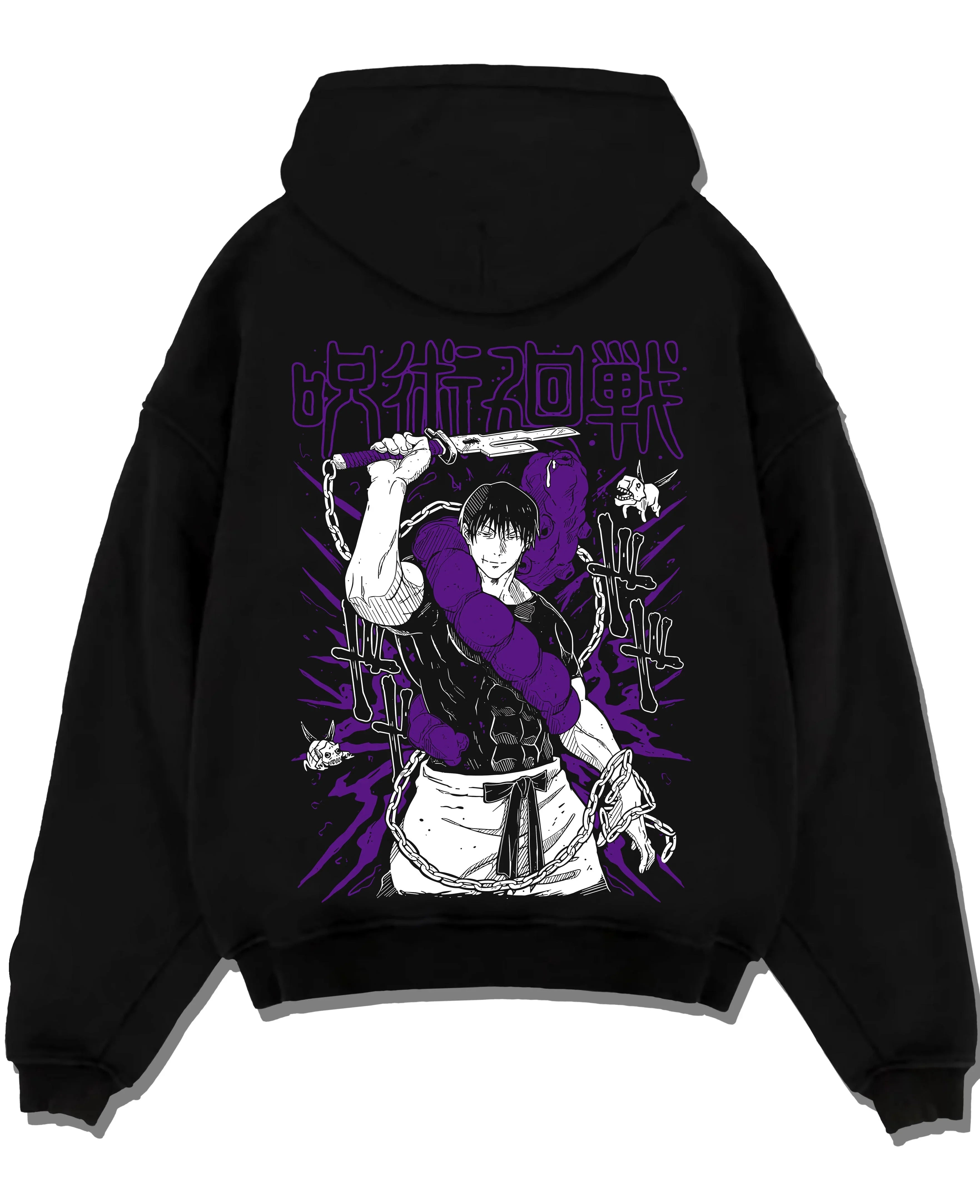 JJKCSP A.black hoodie flat back design - Jujutsu Kaisen AU Shop