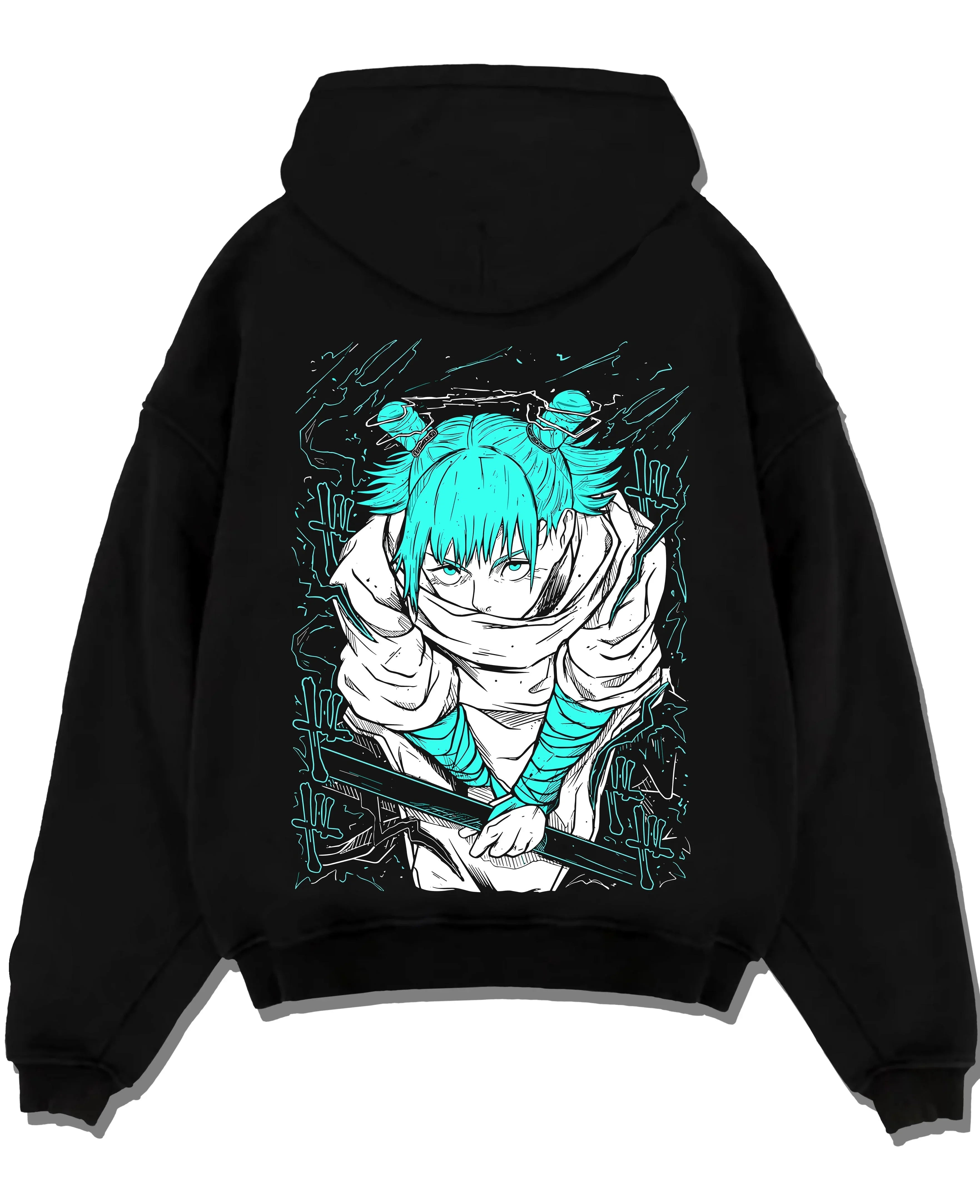 JJKLOGO A.black hoodie flat back design - Jujutsu Kaisen AU Shop