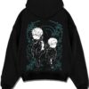 JJKLOG A.black hoodie flat back design - Jujutsu Kaisen AU Shop