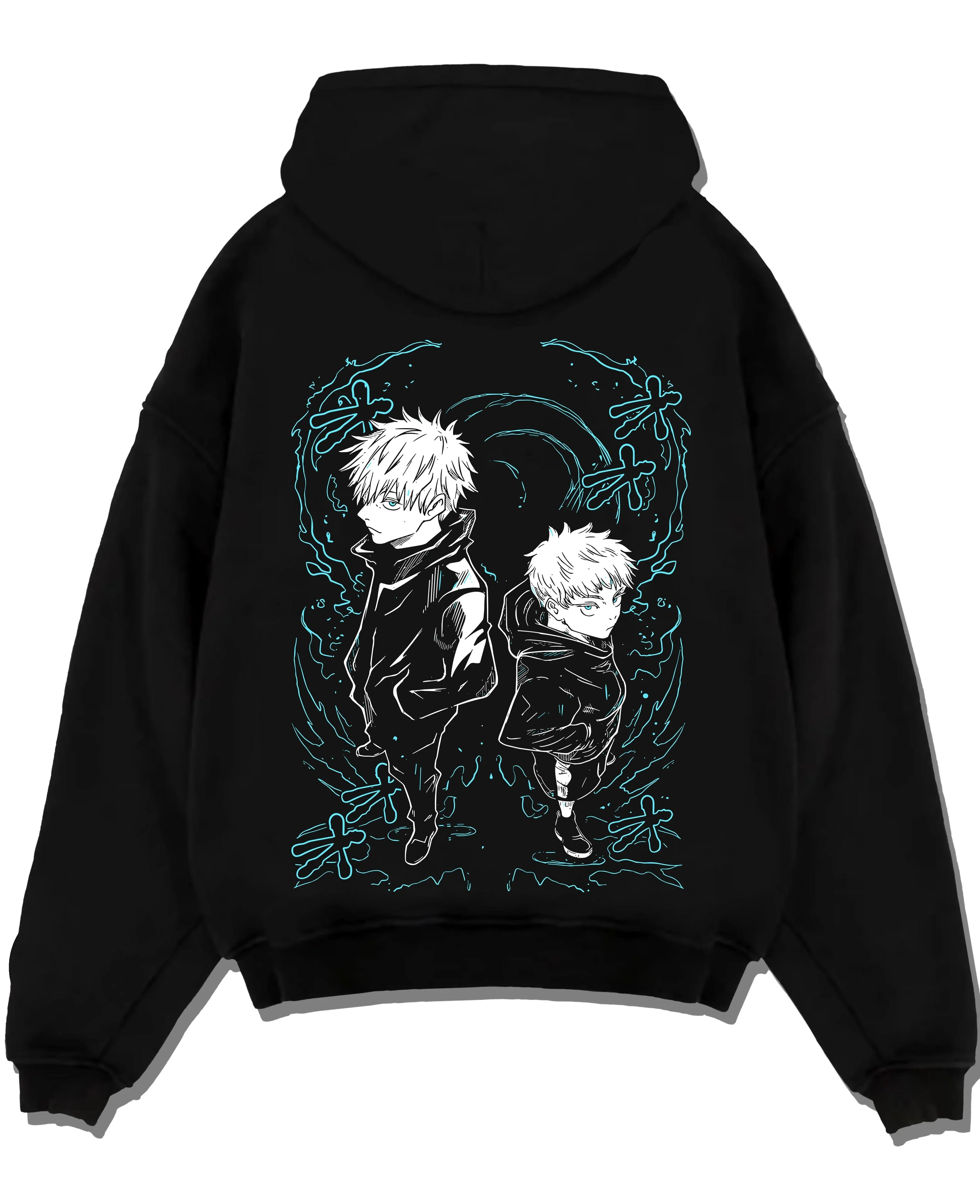 JJKLOG A.black hoodie flat back design - Jujutsu Kaisen AU Shop