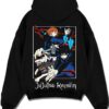KENJKU A.black hoodie flat back design - Jujutsu Kaisen AU Shop