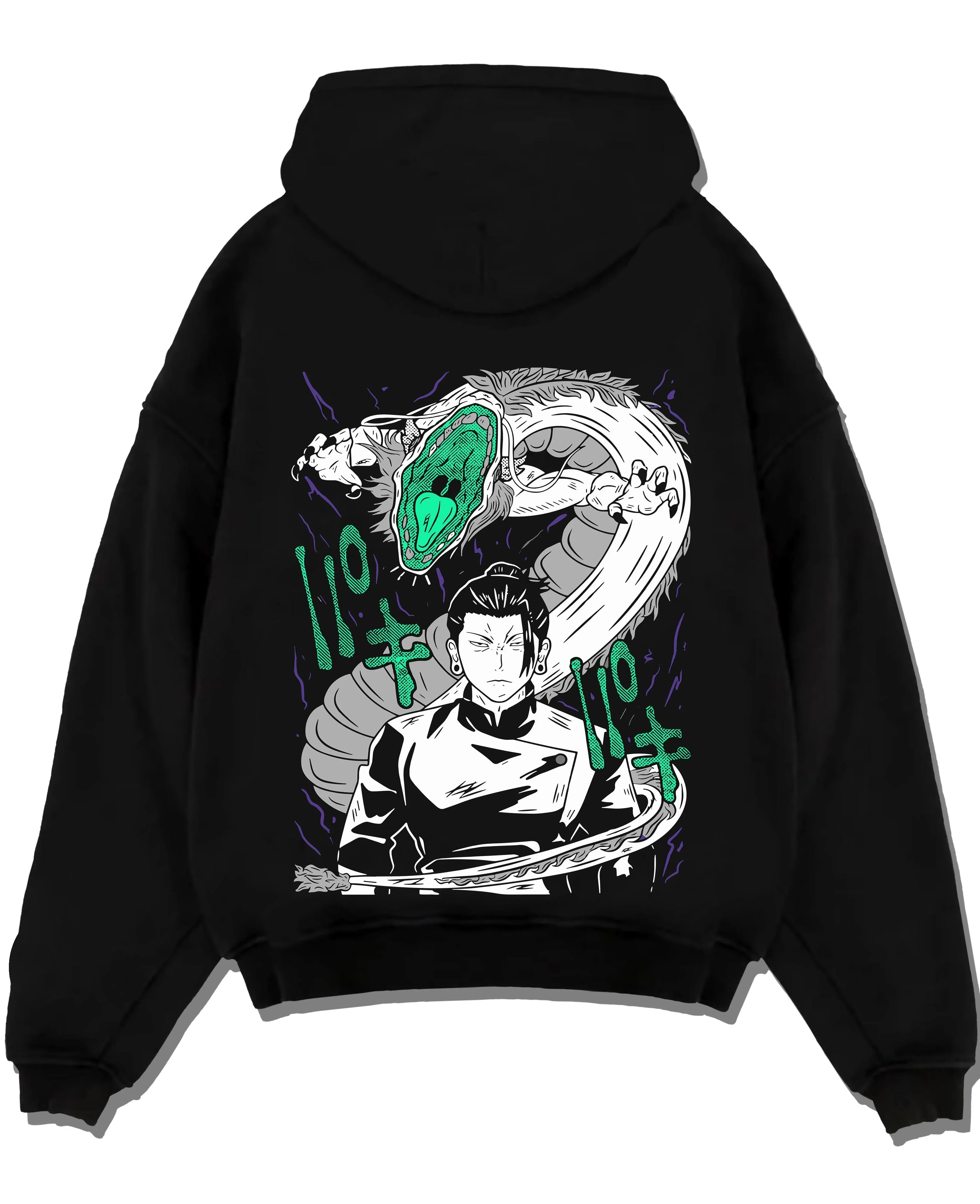 MAHITO A.black hoodie flat back design - Jujutsu Kaisen AU Shop