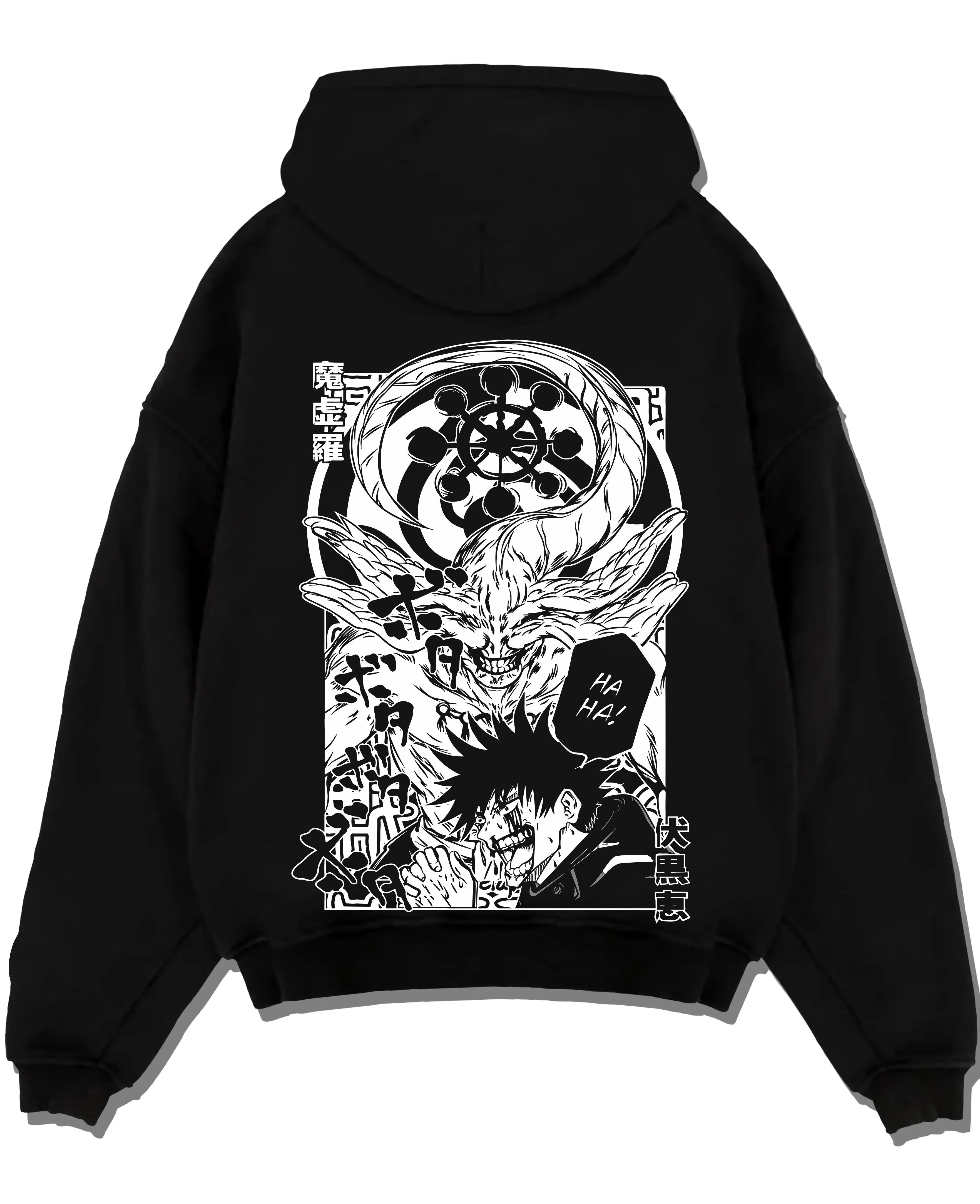 MAIZEN A.black hoodie flat back design - Jujutsu Kaisen AU Shop