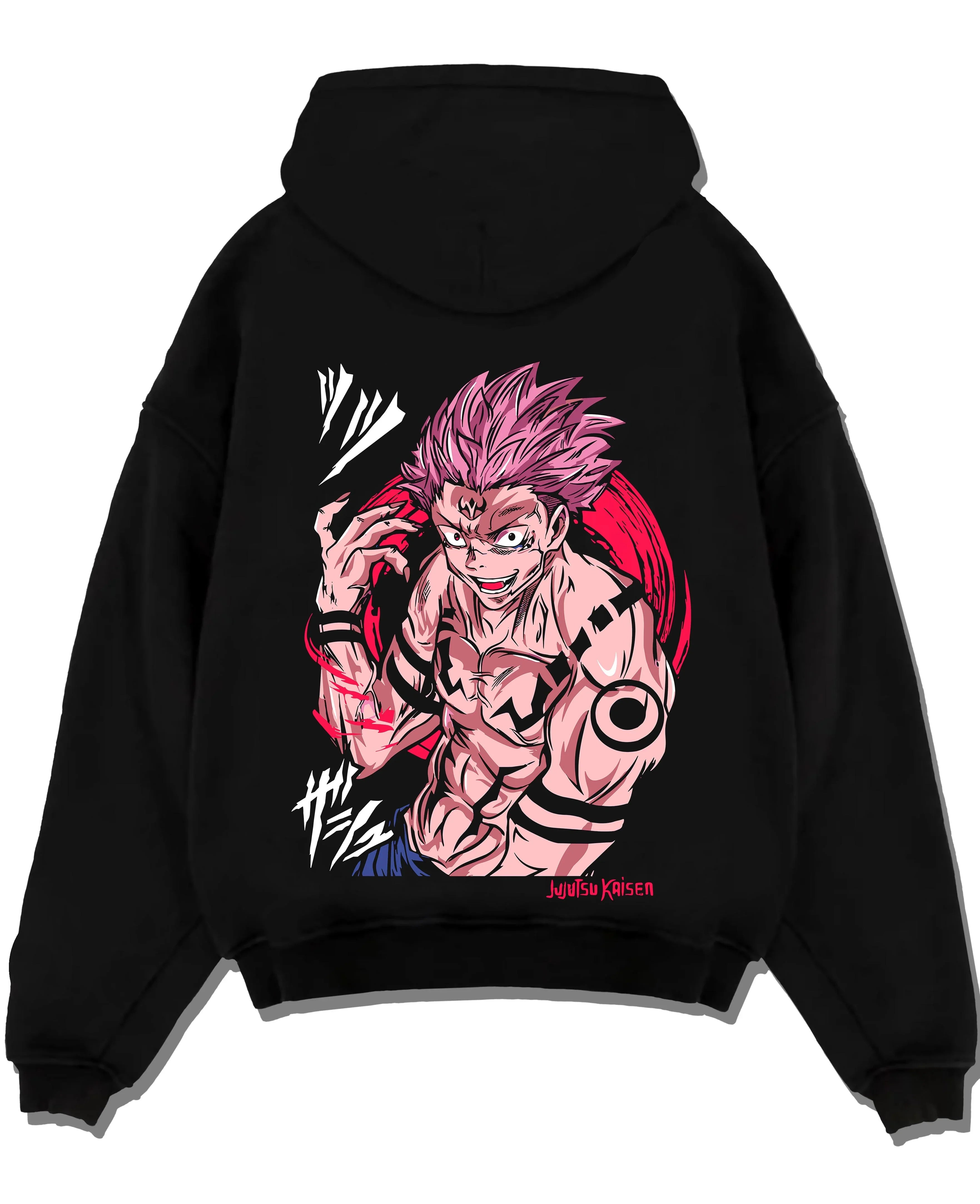 MAKIZN A.black hoodie flat back design - Jujutsu Kaisen AU Shop