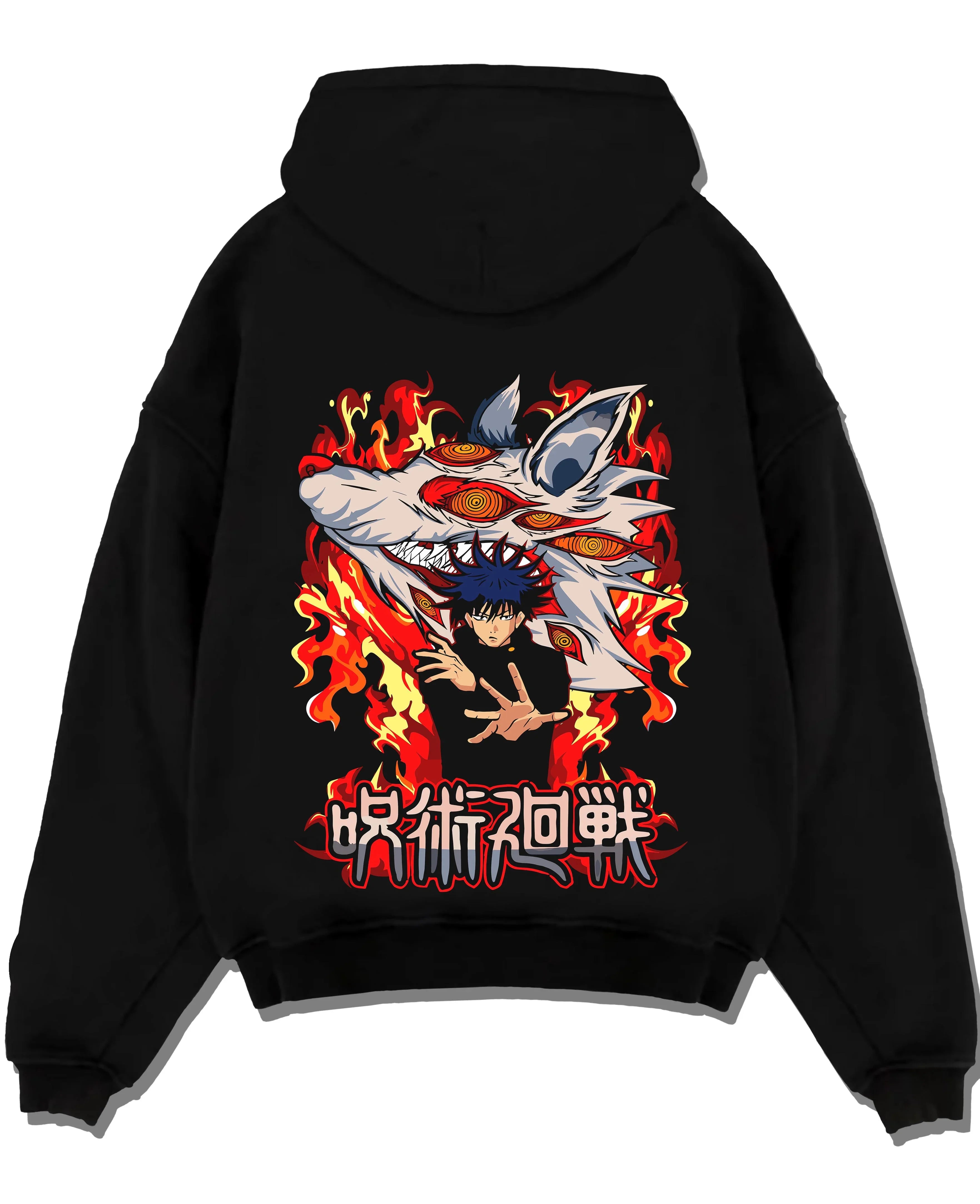 MEGCBT A.black hoodie flat back design - Jujutsu Kaisen AU Shop