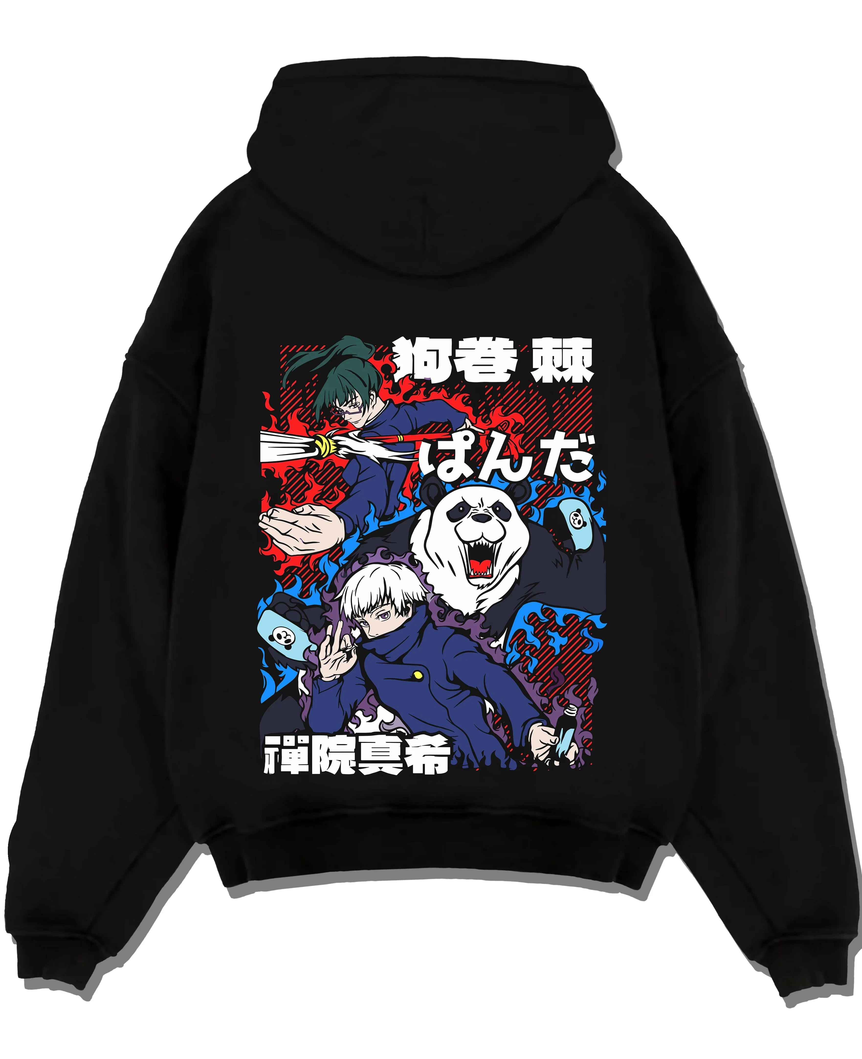 MEGFUS A.black hoodie flat back design - Jujutsu Kaisen AU Shop
