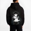 MEGSHD B.black hoodie male back view - Jujutsu Kaisen AU Shop