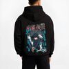MEGSHI B.black hoodie male back view - Jujutsu Kaisen AU Shop