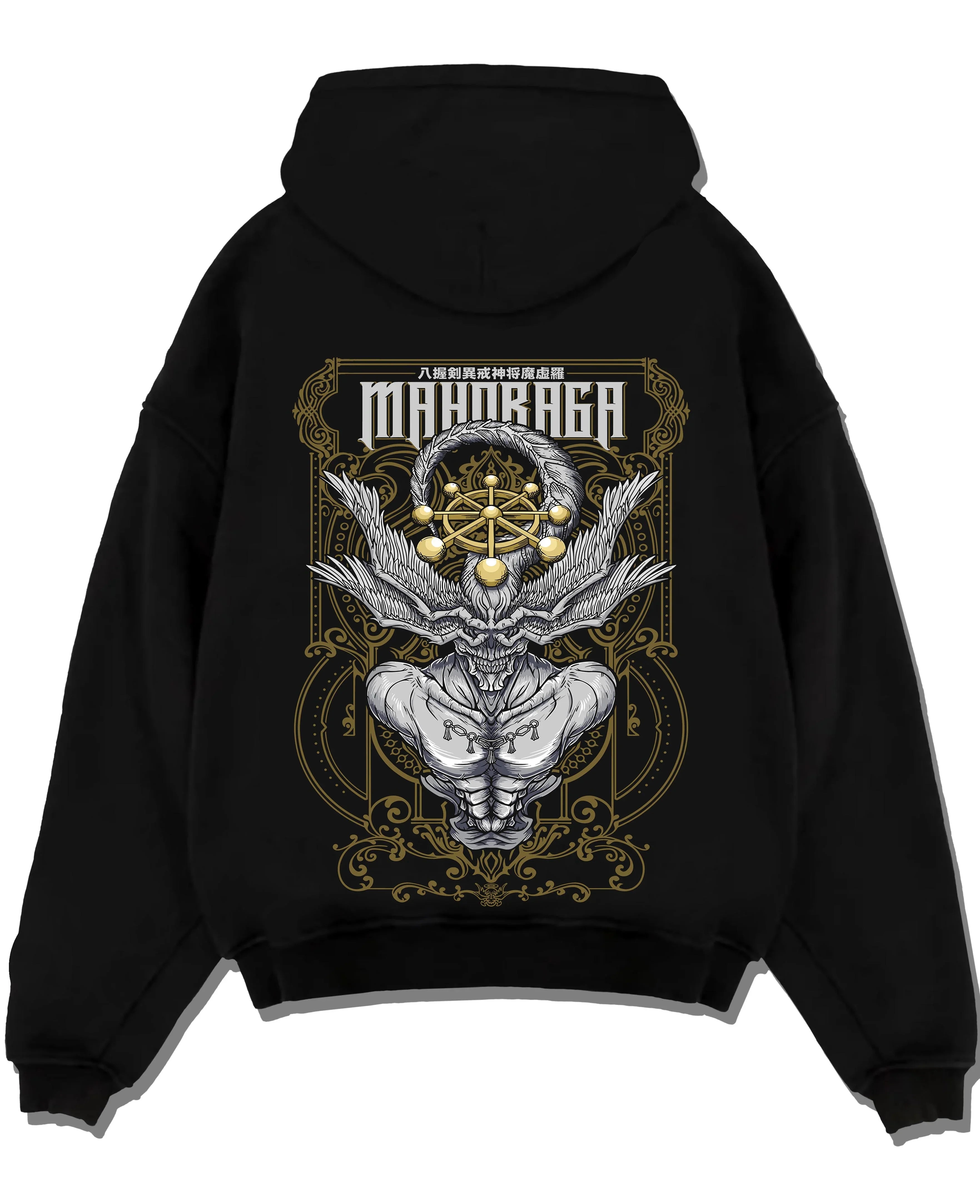 MHRGV3 A.black hoodie flat back design - Jujutsu Kaisen AU Shop