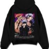 PANJJK A.black hoodie flat back design - Jujutsu Kaisen AU Shop